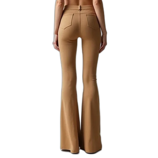 earth tones, golden, tall, bootcut transparent PNG cut-out
