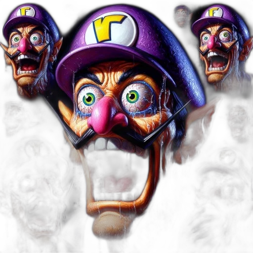 mask, face, concept art, 3d render, photorealistic, fantasy art, wario, character transparent PNG cut-out