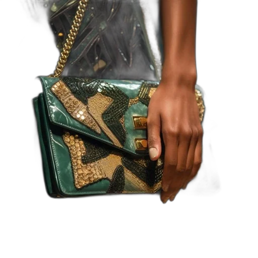 jewelry, dress, photorealistic, 3d render, green, earth tones, hand, holding transparent PNG cut-out