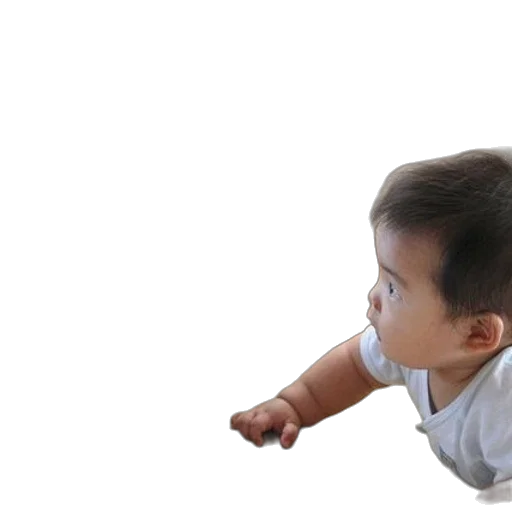 face, hair, staff, weapon, photorealistic, 3d render, baby, lying transparent PNG cut-out