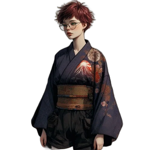 jacket, staff, dress, creature, concept art, fantasy art, pixel art, watercolor transparent PNG cut-out