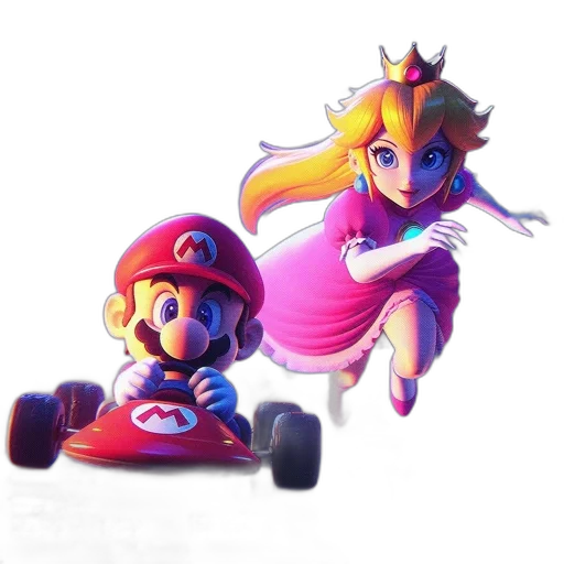 crown, concept art, 3d render, pixel art, watercolor, mario, princess, peach transparent PNG cut-out