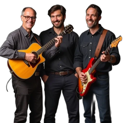 staff, rock, duo, joined, two, other, men, both transparent PNG cut-out