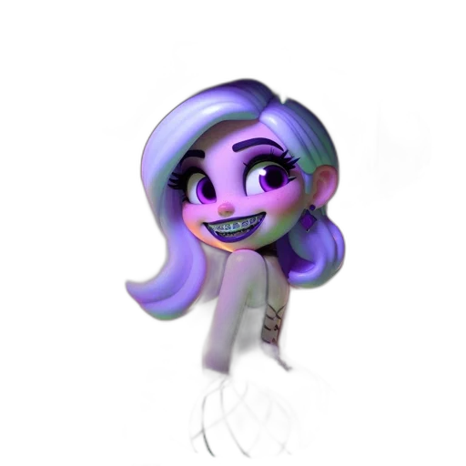 staff, robot, creature, mask, 3d render, concept art, cartoon, vaporwave transparent PNG cut-out