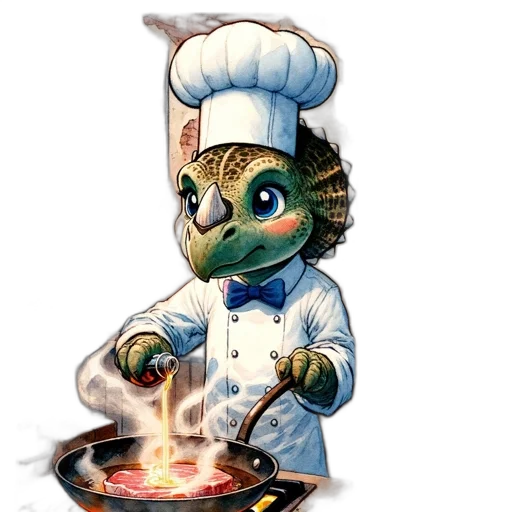 staff, food, dragon, pixel art, concept art, fantasy art, image, three-panel transparent PNG cut-out