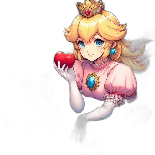 crown, dress, staff, face, pixel art, concept art, watercolor, fantasy art transparent PNG cut-out