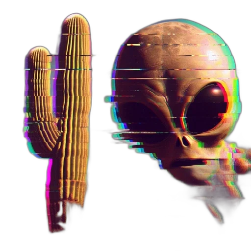 mask, robot, weapon, creature, 3d render, concept art, vaporwave, pixel art transparent PNG cut-out