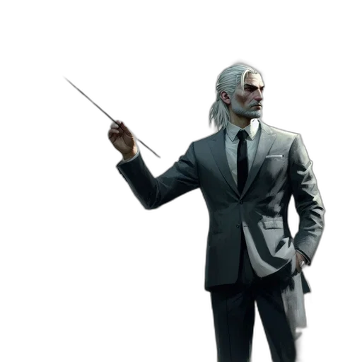 staff, jacket, weapon, mask, concept art, 3d render, pixel art, cyberpunk transparent PNG cut-out