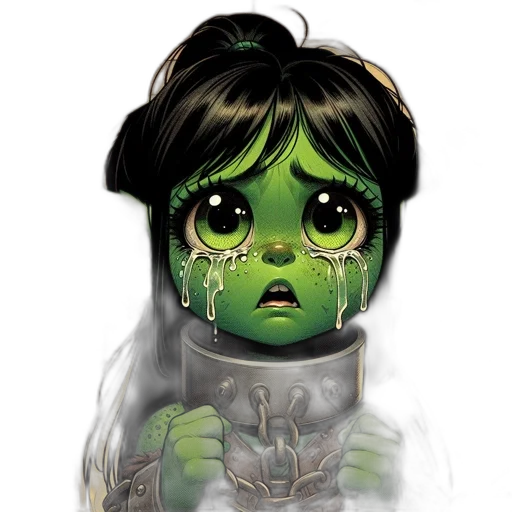mask, face, creature, concept art, comic book art, fantasy art, photorealistic, green transparent PNG cut-out