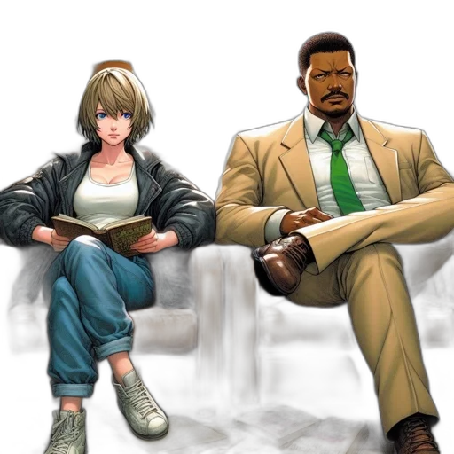 jacket, concept art, comic book art, 3d render, anime, city street, earth tones, monochrome transparent PNG cut-out