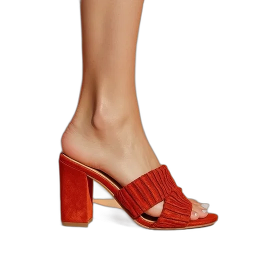 shoes, red, amelia, sandal, burnt, orange transparent PNG cut-out