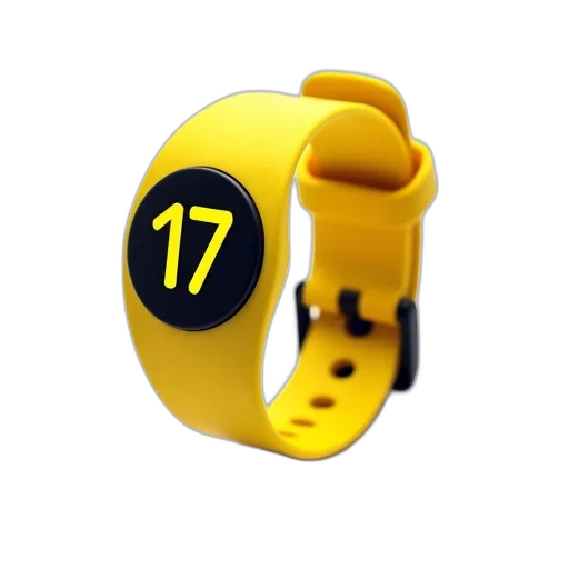 jewelry, weapon, 3d render, yellow, wristband, black, strap, buckle transparent PNG cut-out