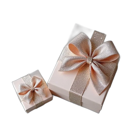 jewelry, 3d render, photorealistic, snowflakes, bows, glitters, invitation transparent PNG cut-out