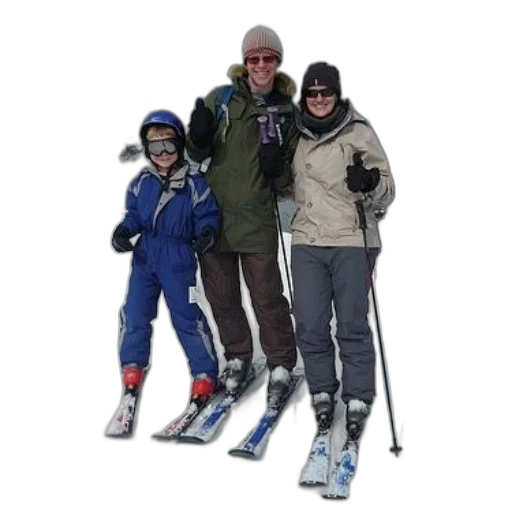 staff, family, three, posing transparent PNG cut-out