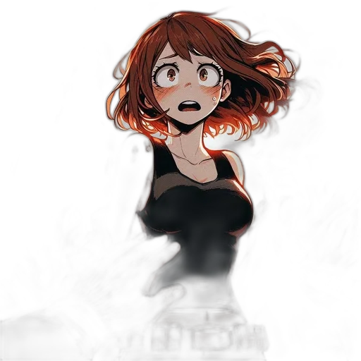 dress, creature, hair, mask, anime, concept art, pixel art, watercolor transparent PNG cut-out
