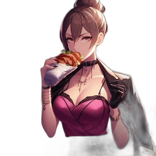 food, dress, weapon, concept art, pixel art, anime, fantasy art, dark transparent PNG cut-out