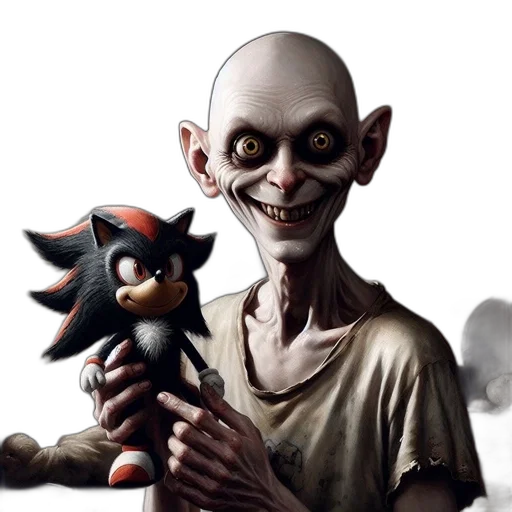 creature, mask, concept art, fantasy art, comic book art, cartoon, pale, bald transparent PNG cut-out