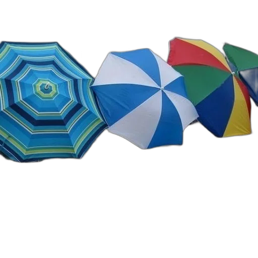 umbrella, 3d render, rain, blue transparent PNG cut-out