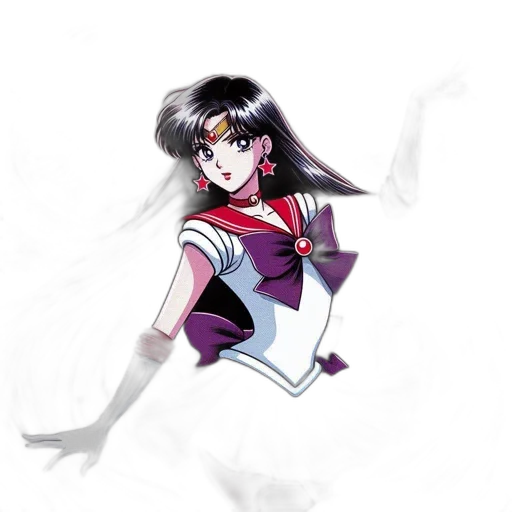 staff, anime, concept art, vaporwave, pixel art, outer space, neon lights, red transparent PNG cut-out