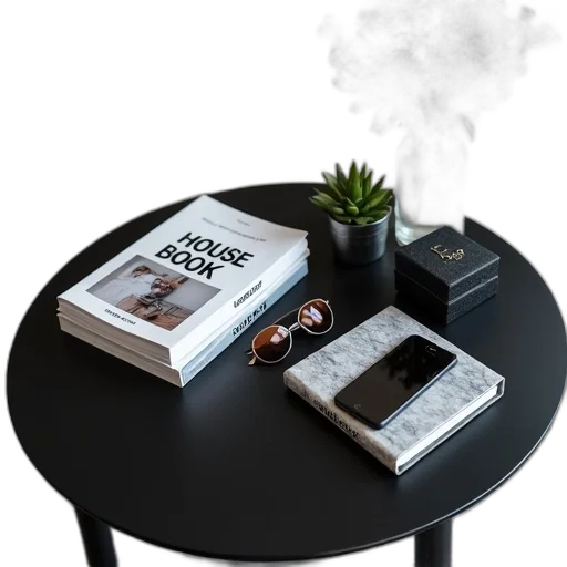 furniture, 3d render, fog, monochrome, dark, modern, black, coffee transparent PNG cut-out