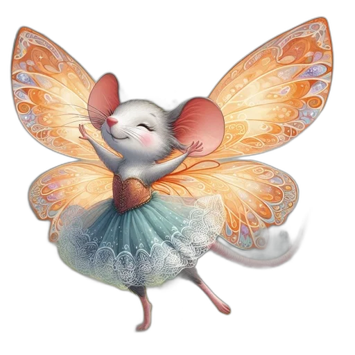 animal, creature, concept art, fantasy art, watercolor, 3d render, pastel, mouse transparent PNG cut-out