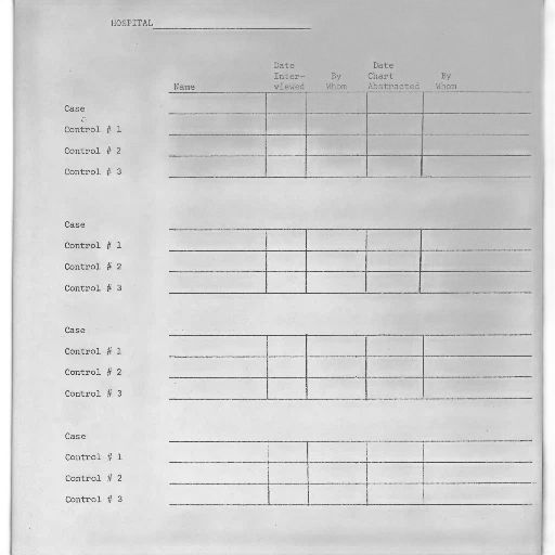 staff, hospital, form, columns, name, date, interviewed, whom transparent PNG cut-out