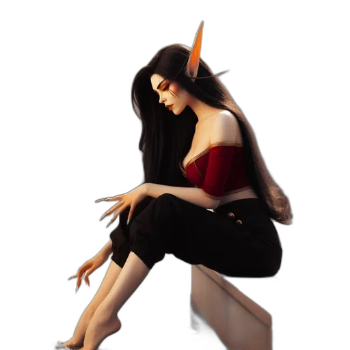 dress, concept art, fantasy art, 3d render, photorealistic, fire, red, dark transparent PNG cut-out