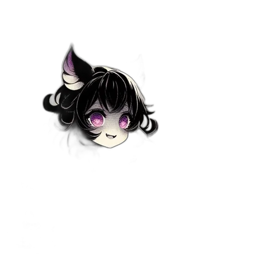 staff, mask, creature, hair, pixel art, anime, fantasy art, concept art transparent PNG cut-out