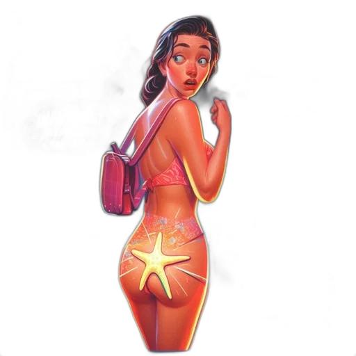 dress, concept art, fantasy art, comic book art, cartoon, outer space, neon lights, neon transparent PNG cut-out