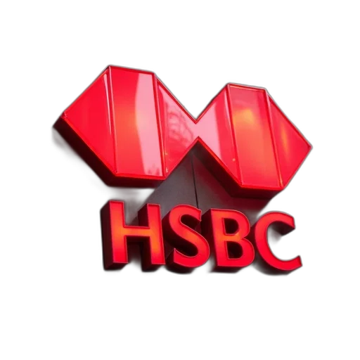 3d render, hsbc, logo, seen, undated, file, photo transparent PNG cut-out