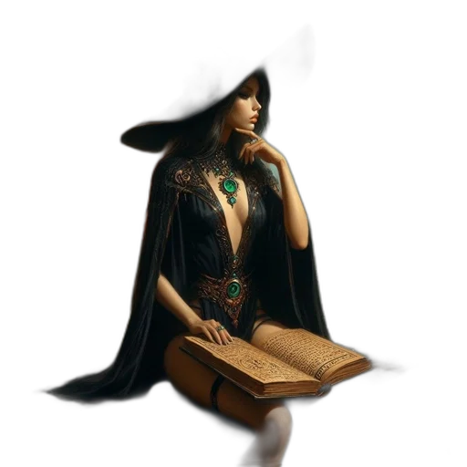 dress, jewelry, staff, hat, fantasy art, concept art, pixel art, 3d render transparent PNG cut-out