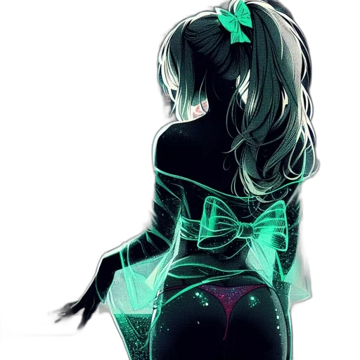 dress, jacket, mask, robot, cyberpunk, concept art, anime, vaporwave transparent PNG cut-out