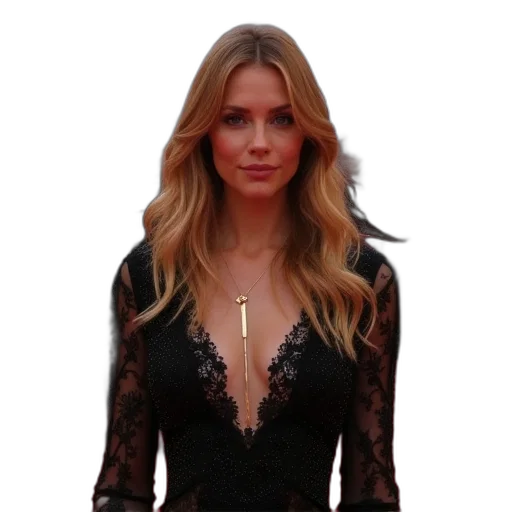 dress, jewelry, staff, photorealistic transparent PNG cut-out
