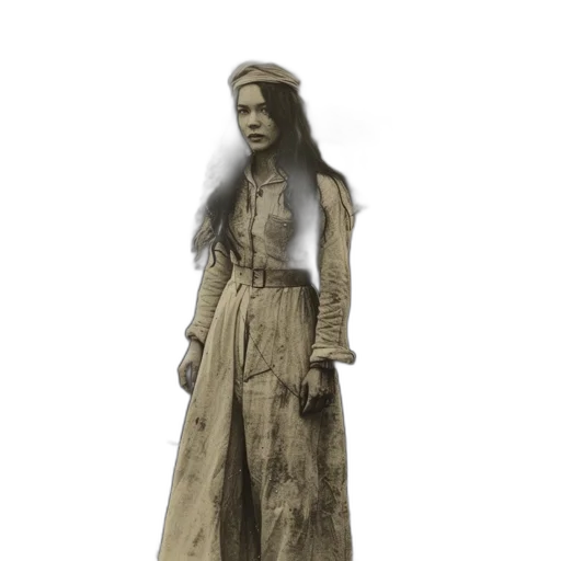 dress, staff, face, hair, concept art, 3d render, fantasy art, photorealistic transparent PNG cut-out