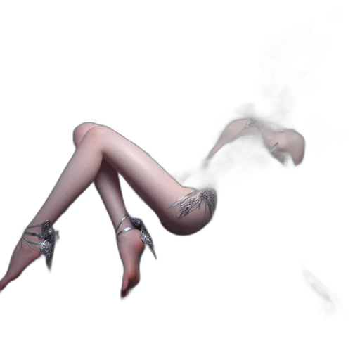 shoes, robot, mask, creature, concept art, fantasy art, photorealistic, 3d render transparent PNG cut-out