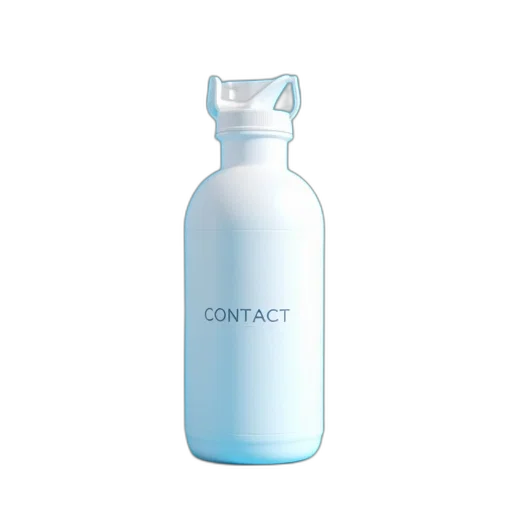 bottle, hair, 3d render, photorealistic, blue, white, plastic, flip-top transparent PNG cut-out