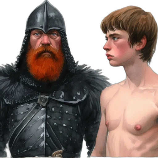 sword, fantasy art, concept art, comic book art, photorealistic, fire, two, men transparent PNG cut-out