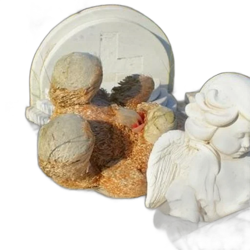 food, jewelry, mask, 3d render, snow, weathered, angel, statue transparent PNG cut-out