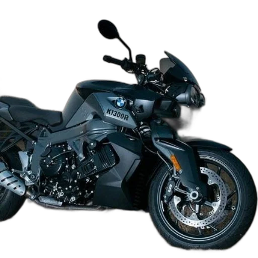 photorealistic, 3d render, concept art, sleek, bmw, k1300r, motorcycle, parked transparent PNG cut-out