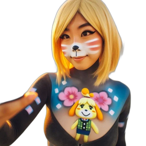 mask, staff, face, concept art, 3d render, fantasy art, pixel art, woman transparent PNG cut-out