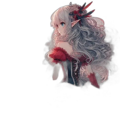 dragon, crown, dress, creature, fantasy art, watercolor, concept art, anime transparent PNG cut-out