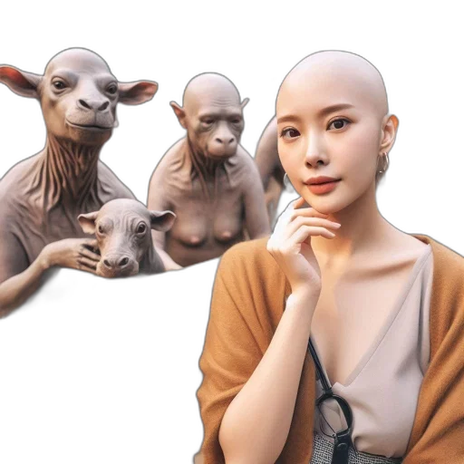 creature, mask, animal, face, 3d render, photorealistic, concept art, fantasy art transparent PNG cut-out