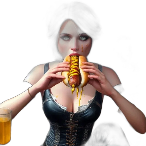food, dress, creature, bottle, concept art, fantasy art, photorealistic, cyberpunk transparent PNG cut-out