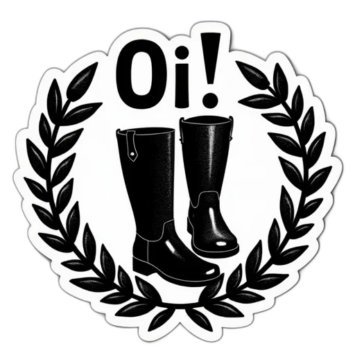 shoes, furniture, black, white, sticker, featuring, word, bold transparent PNG cut-out