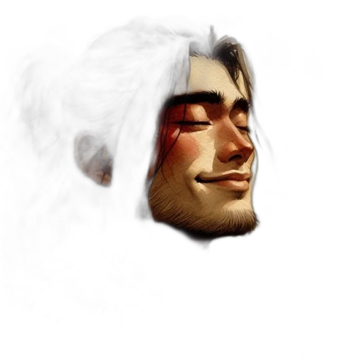 face, staff, hair, mask, fantasy art, concept art, photorealistic, pixel art transparent PNG cut-out
