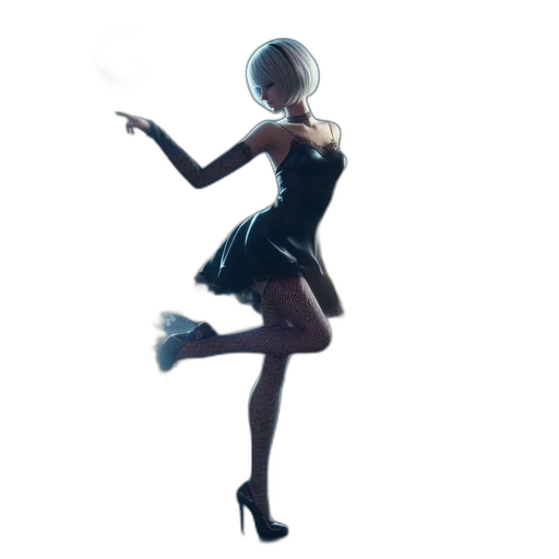 dress, robot, staff, mask, concept art, 3d render, pixel art, fantasy art transparent PNG cut-out
