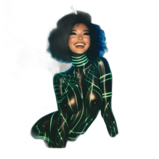 dress, hair, pixel art, concept art, green, festive, environment, featuring transparent PNG cut-out