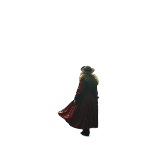 dress, jacket, staff, umbrella transparent PNG cut-out