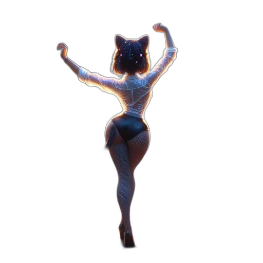 dress, animal, creature, staff, 3d render, concept art, pixel art, fantasy art transparent PNG cut-out