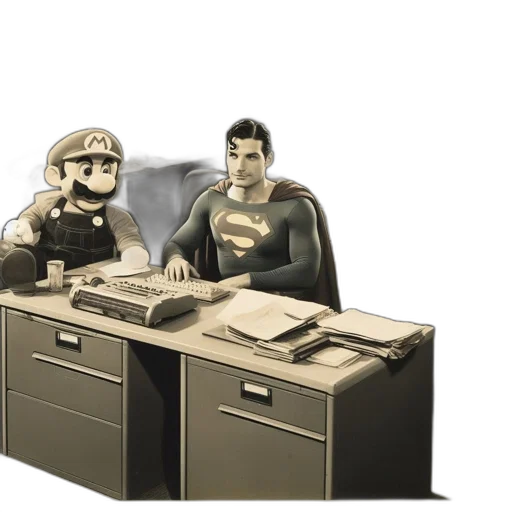 furniture, comic book art, concept art, cartoon, 3d render, outer space, humorous, blend transparent PNG cut-out